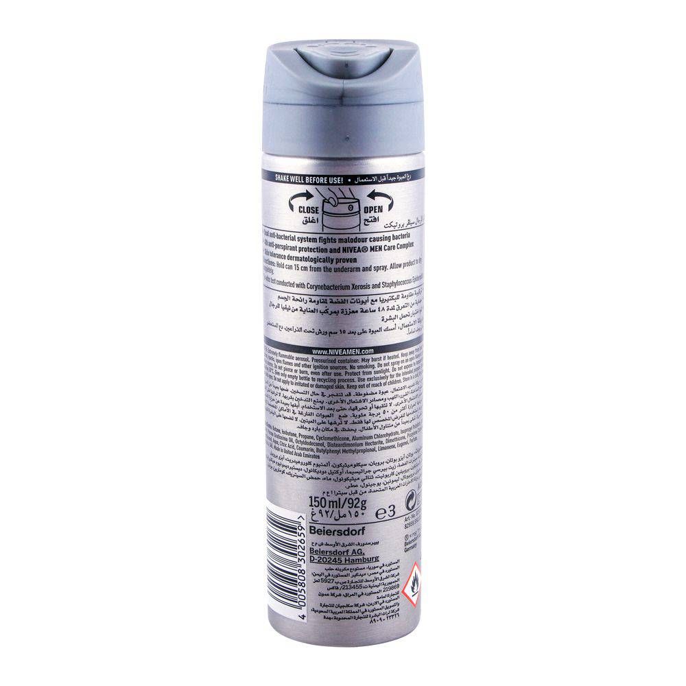 Nivea Men 48H Silver Protect Deodorant Spray| United Arab Emirates| Dedorant for Men.