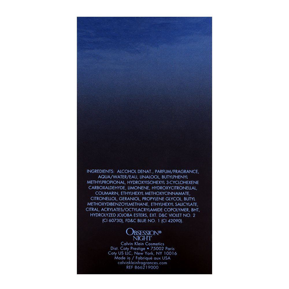 Calvin Klein Obsession Night Eau De Parfum, 100ml | United States | Fragrance For Women