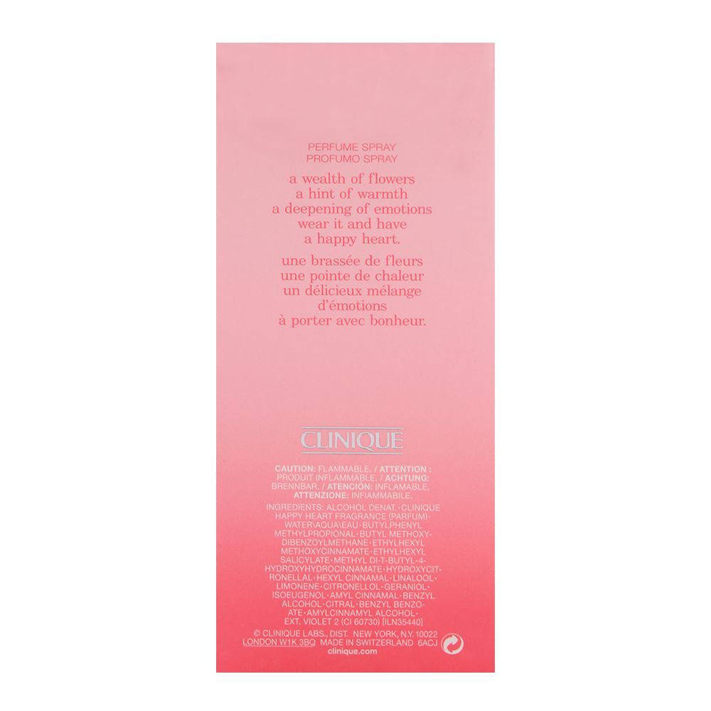 Clinique Happy Heart Eau de Parfum, 100ml | Switzerland | Fragrance For Women