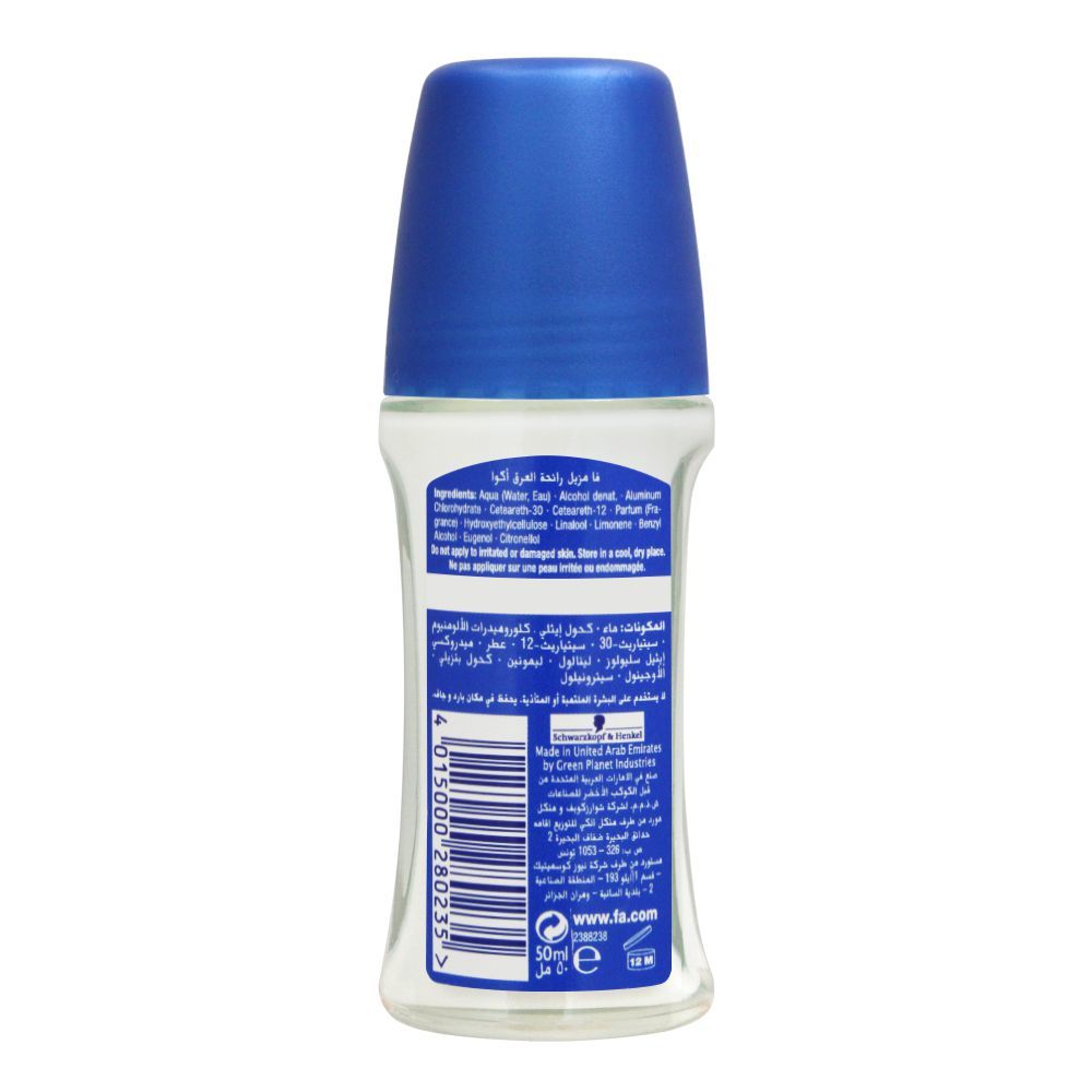 Fa 48H Protection Aqua Aquatic Fresh Scent Roll-On Deodorant,| Deodorant | For Women