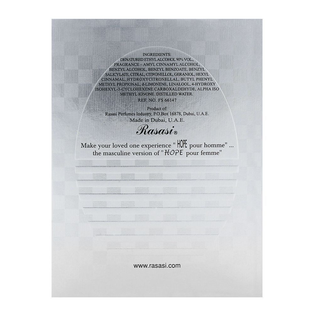 Rasasi Hope Silver Women Perfume | United Arab Emirates | Fragrance for Men.