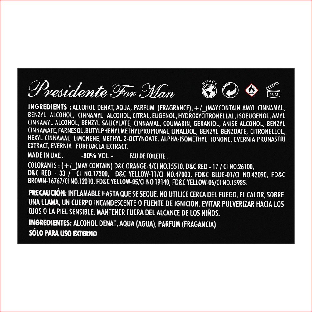 Emper Presidente Official Edition EDT| United Arab Emirates | perfume For Men.
