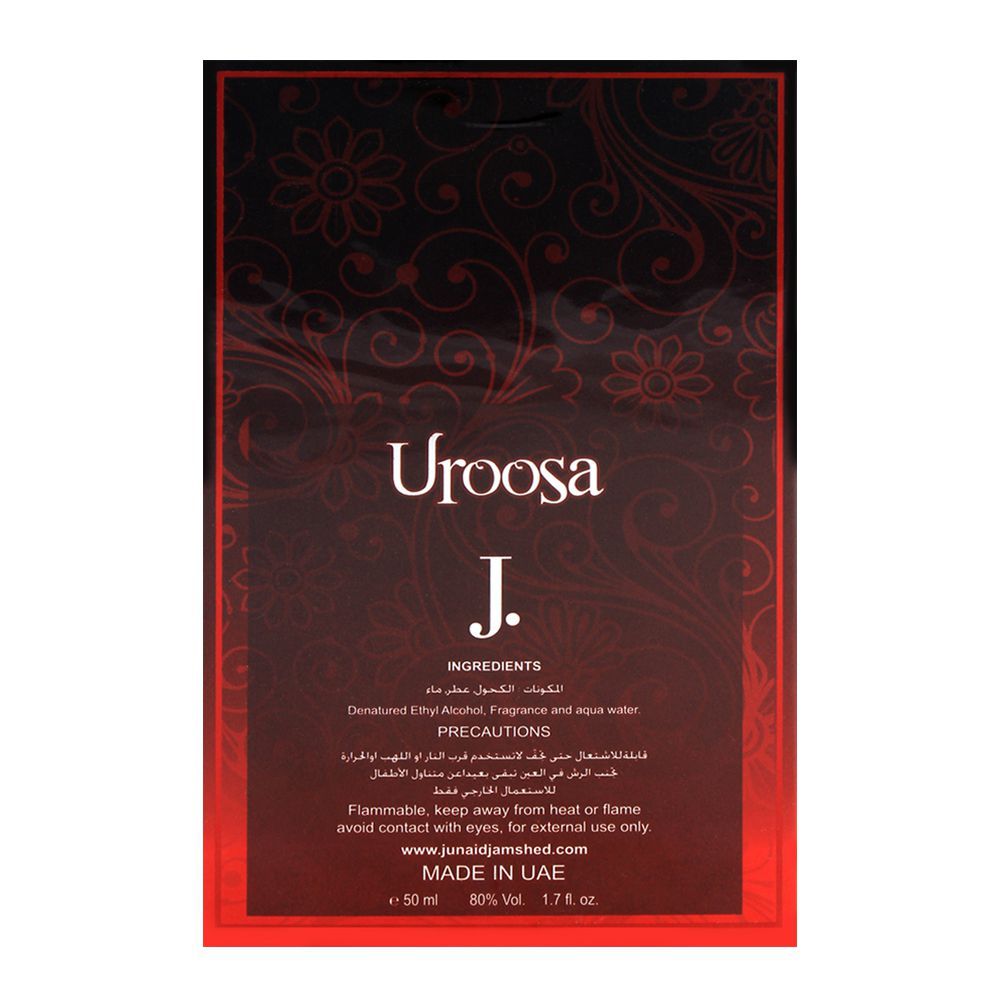 Junaid Jamshed J. Uroosa Eau De Parfum, 50ml | Pakistan | Fragrance For Women