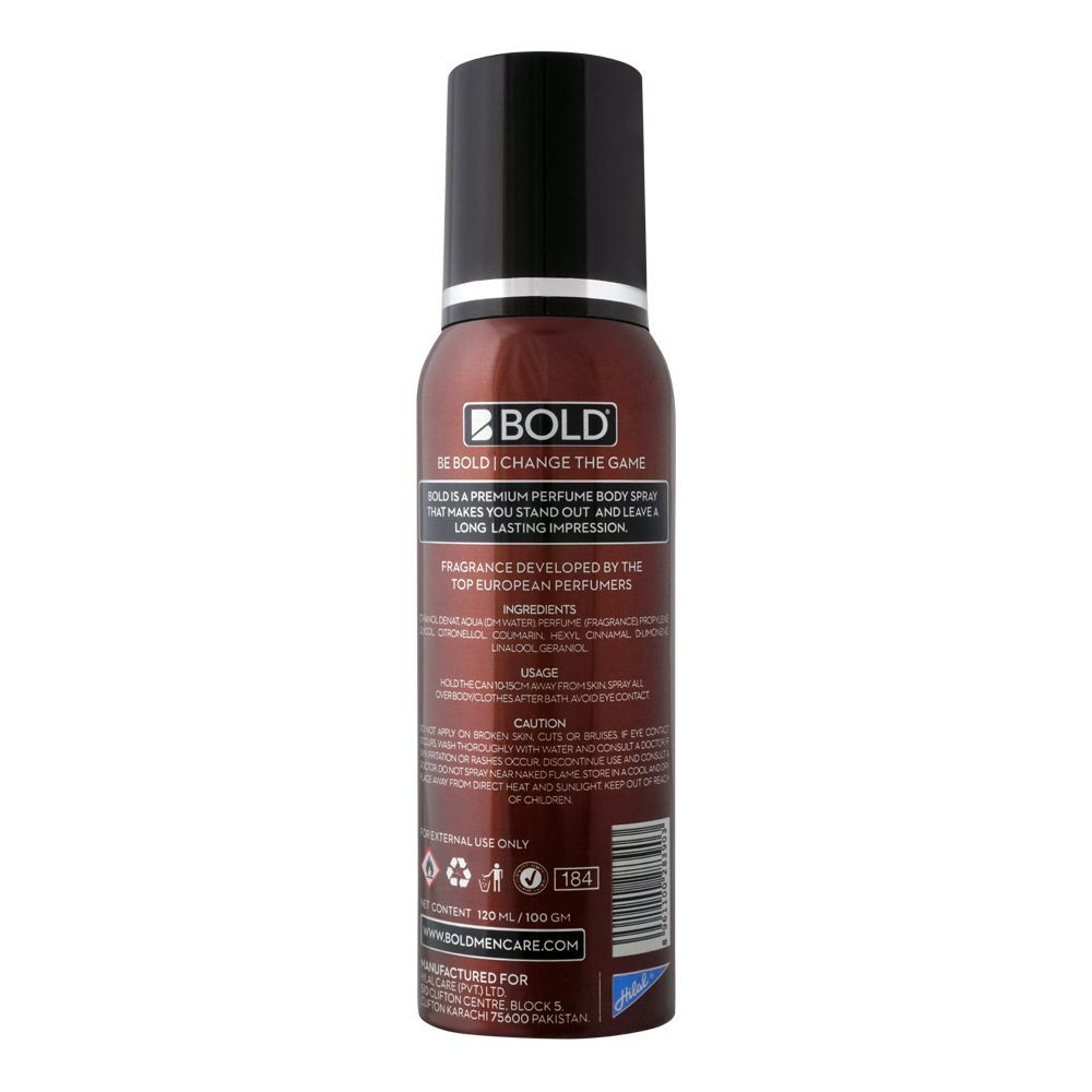 Bold Vintage Perfumed Body Spray| Deodorant | For Men