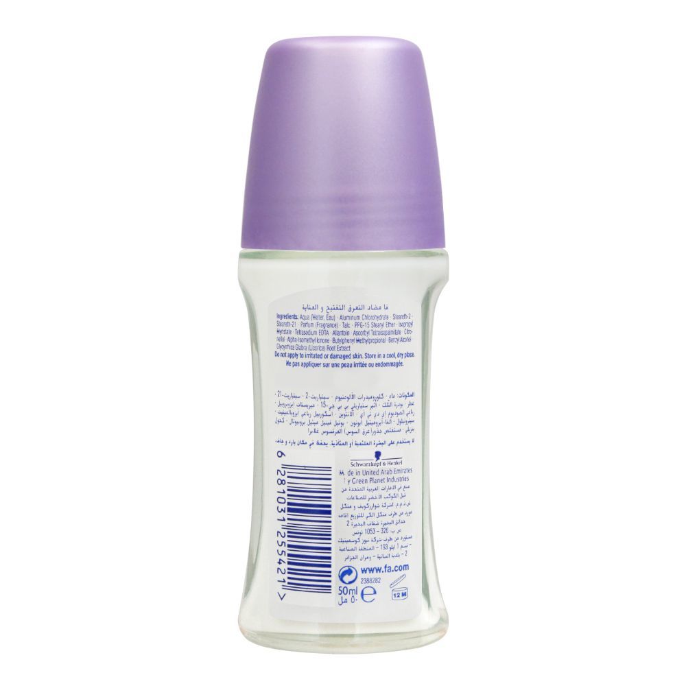 Fa 48H Protection Whitening & Care Violet-Jasmine Scent Roll-On Deodorant| Deodorant | For Women