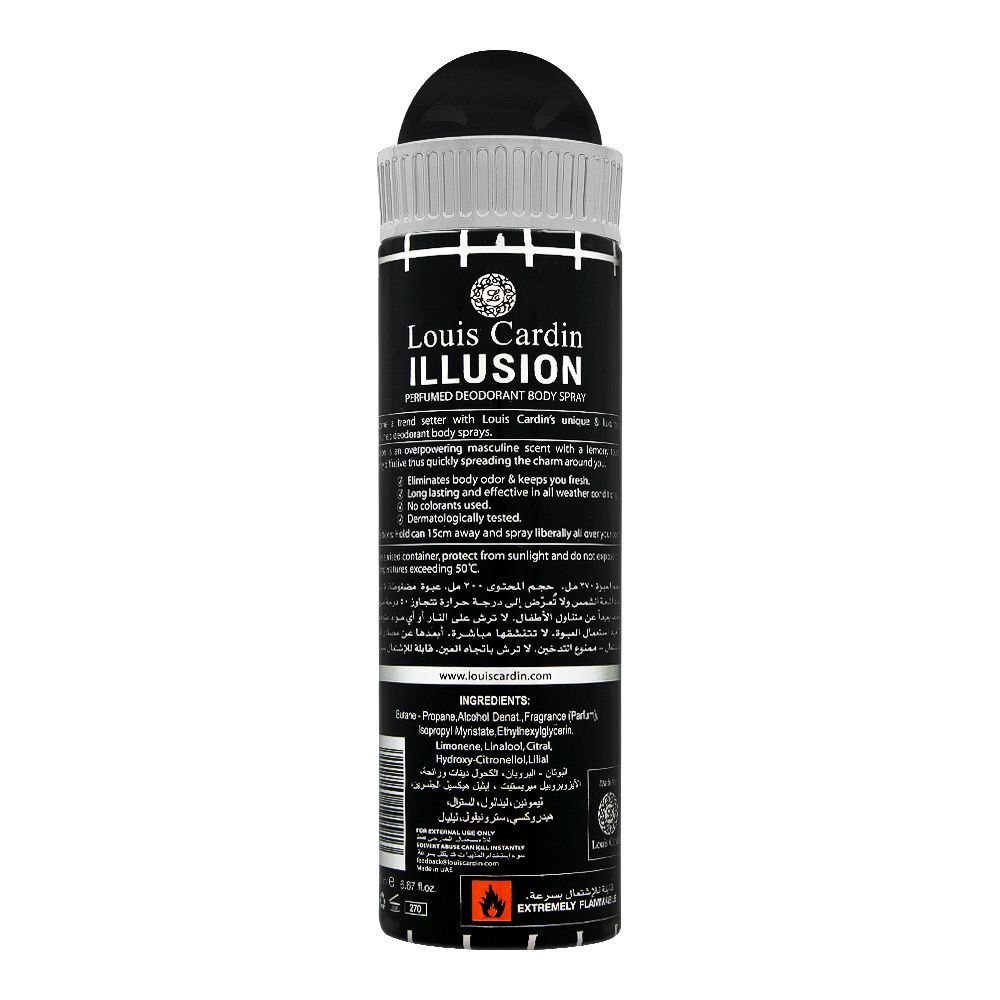 Louis Cardin Illusion Homme Deodorant Spray| United Arab Emirates | For Men.