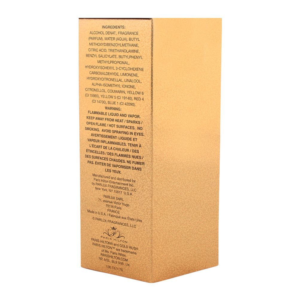 Paris Hilton Gold Rush Eau De Parfum, 100ml | United States | Fragrance For Women