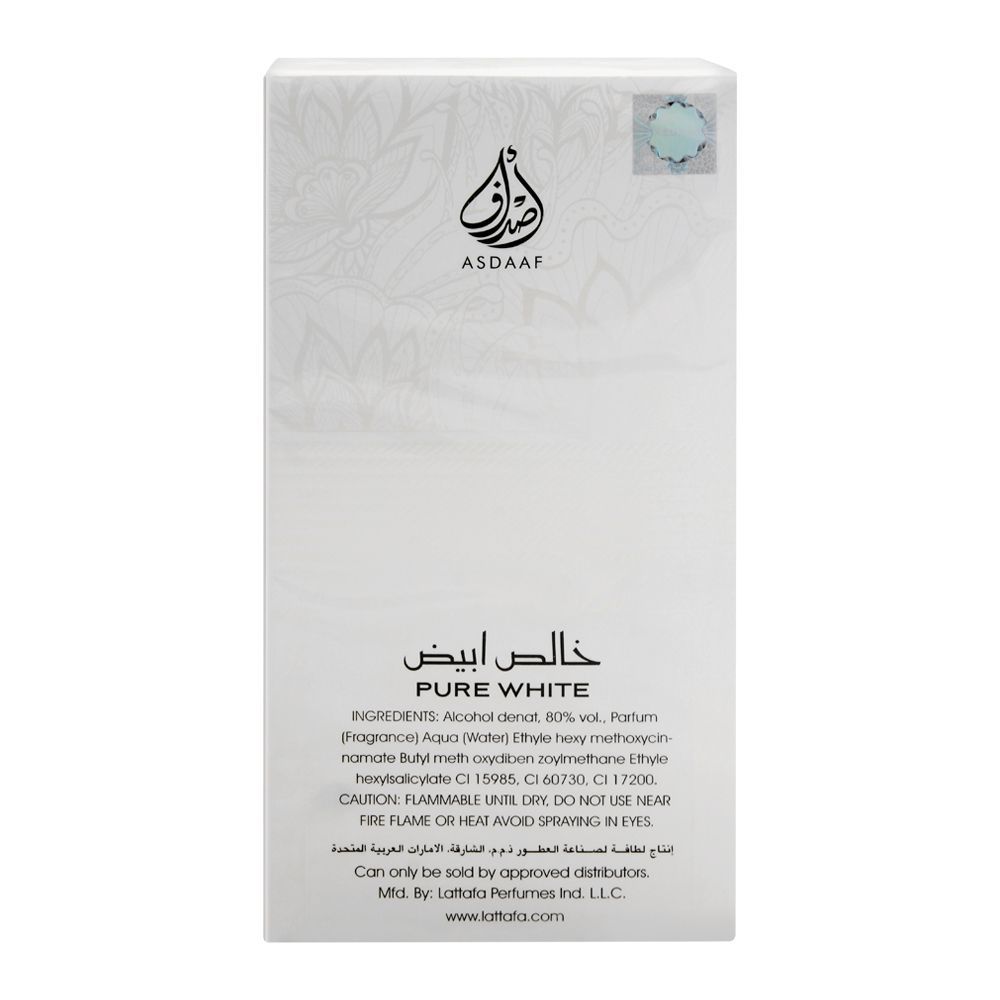 Asdaaf Pure White Eau De Parfum | United Arab Emirates | Fragrance For Men and Women