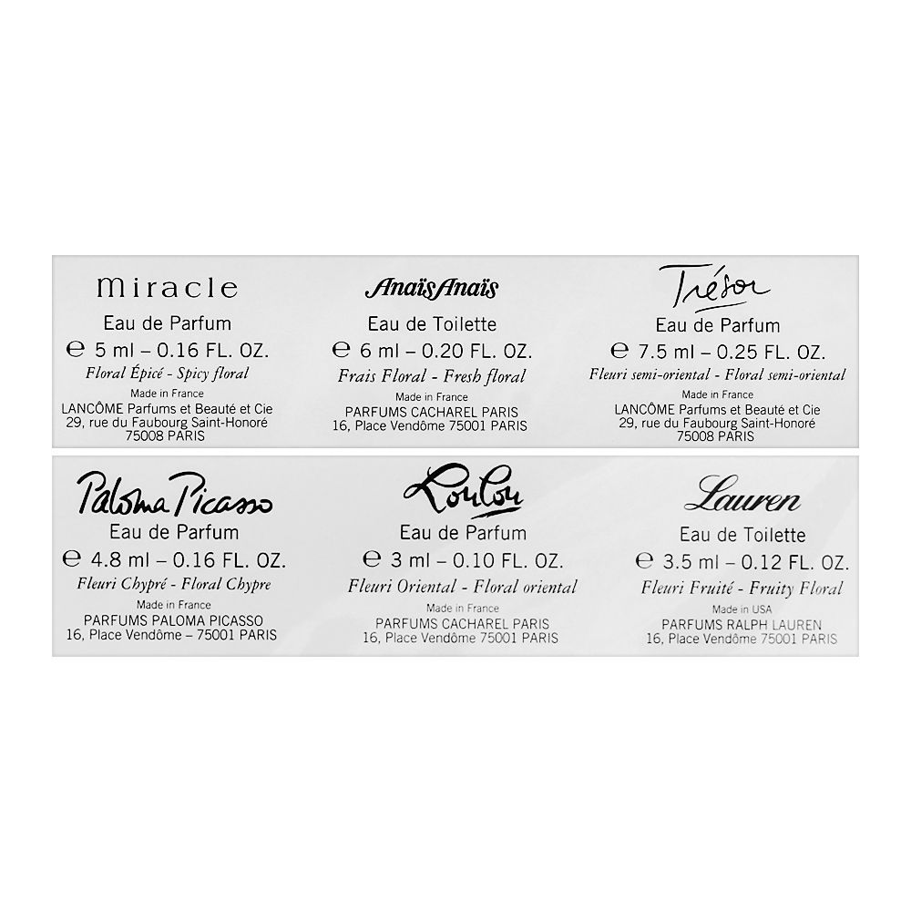 Lancome Premier Collection Mini Perfume Set, 6-Pack| France| Fragrance For Women.