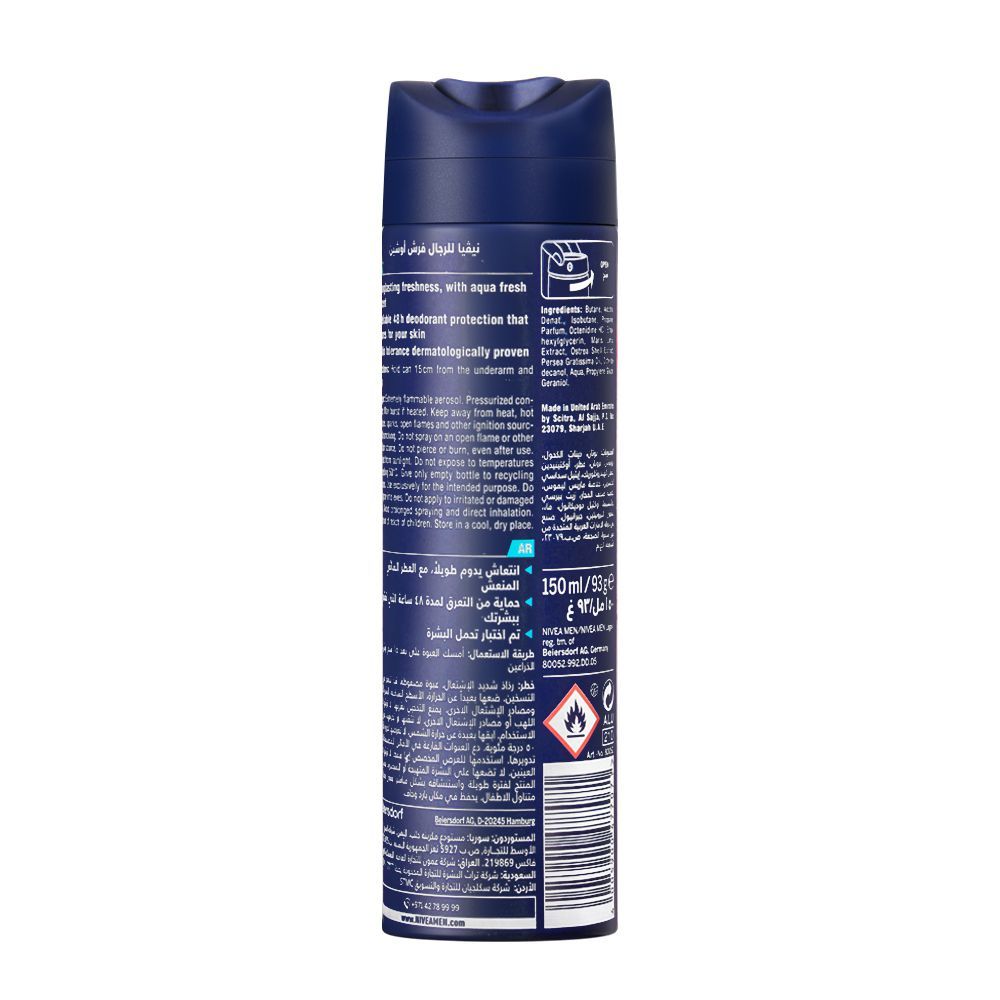 Nivea Men 48H Fresh Ocean Quick Dry Deodorant Body Spray| Germany | Dedorant for Men.
