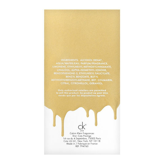 Calvin Klein One Gold Eau De Toilette, 100ml | France | Fragrance For Men & Women