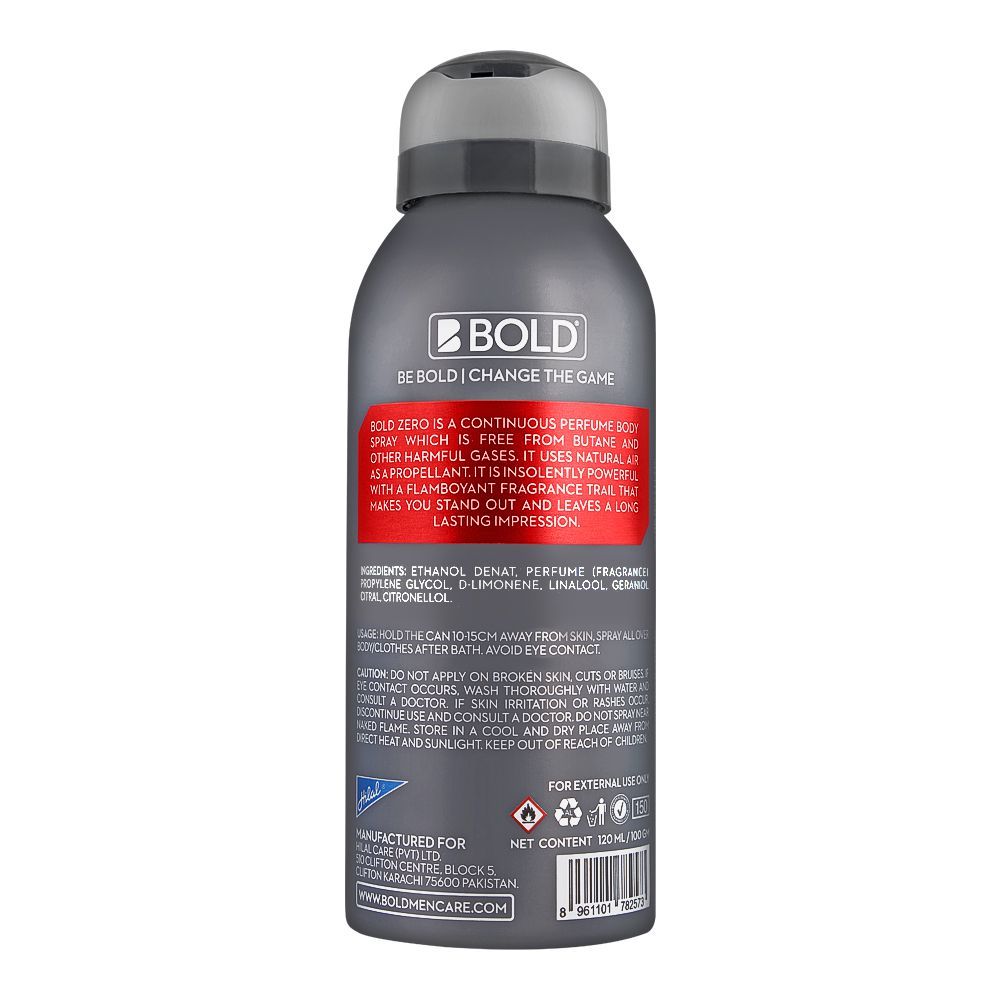 Bold Zero Epic Continuous Perfume Body Spray | Deodorant | For Men