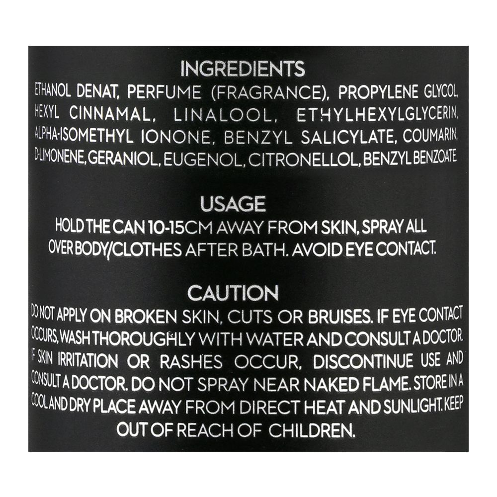 Bold Black Collection Sport Long Lasting Perfume Body Spray | Deodorant | For Men