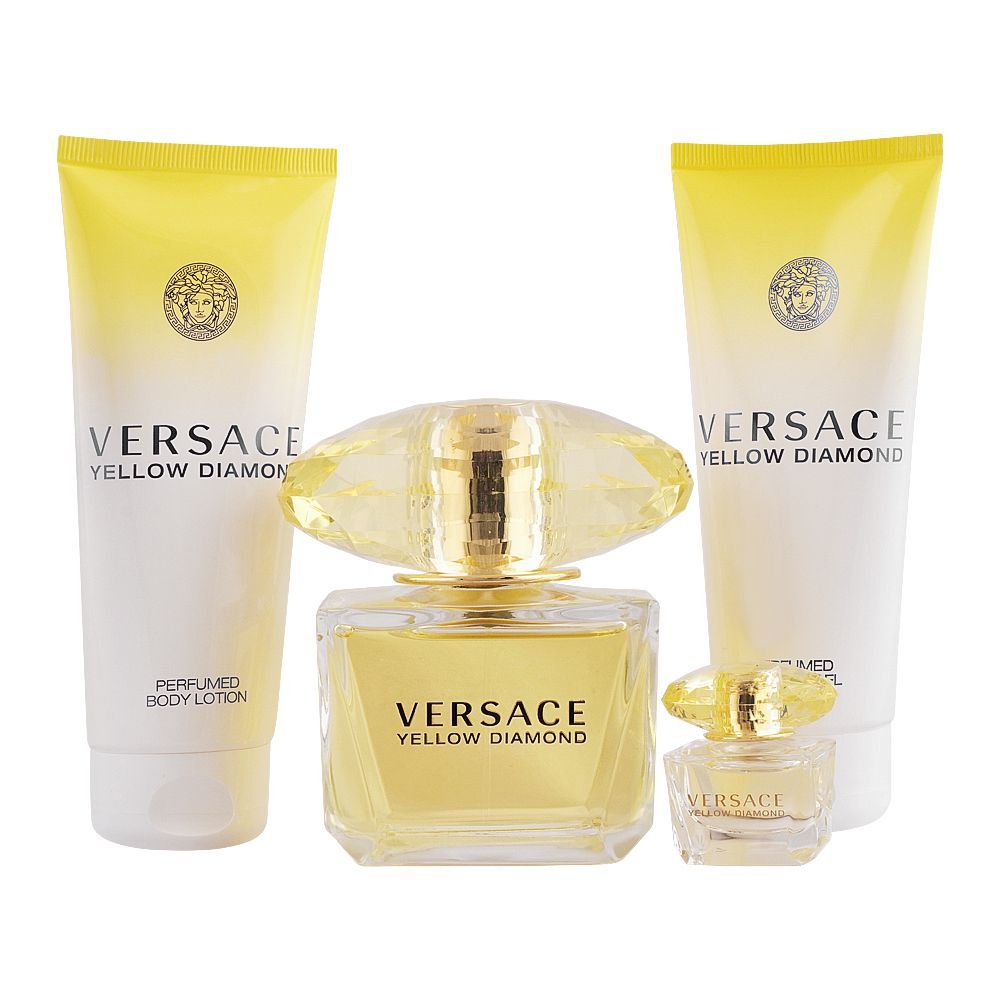 Versace Yellow Diamond Set Eau De Parfum 90ml + Shower Gel + Body Lotion + Beauty Pouch | China | Fragrance For Women