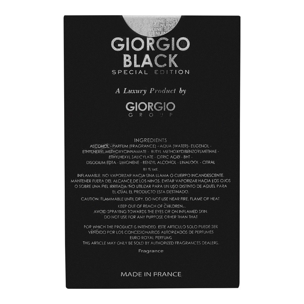 Giorgio Black Special Edition EDP | france | perfume For Men.
