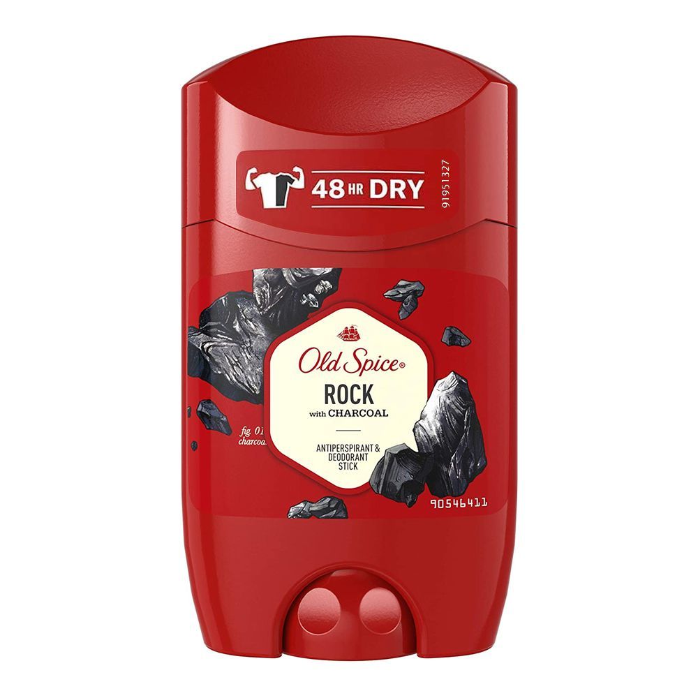Old Spice Rock Charcoal 48H Dry Antiperspirant Deodorant Stick |United Kingdom | For Men