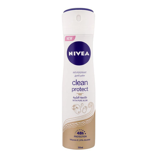 Nivea Clean Protect Anti-Perspirant Pure Alum Body Spray| Nivea | For Women