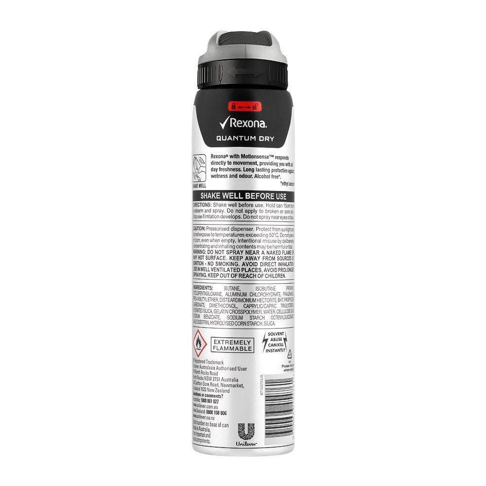 Rexona Men Motion Sense Quantum Dry 48hrs Antiperspirant Body Spray| Deodorant | For Men