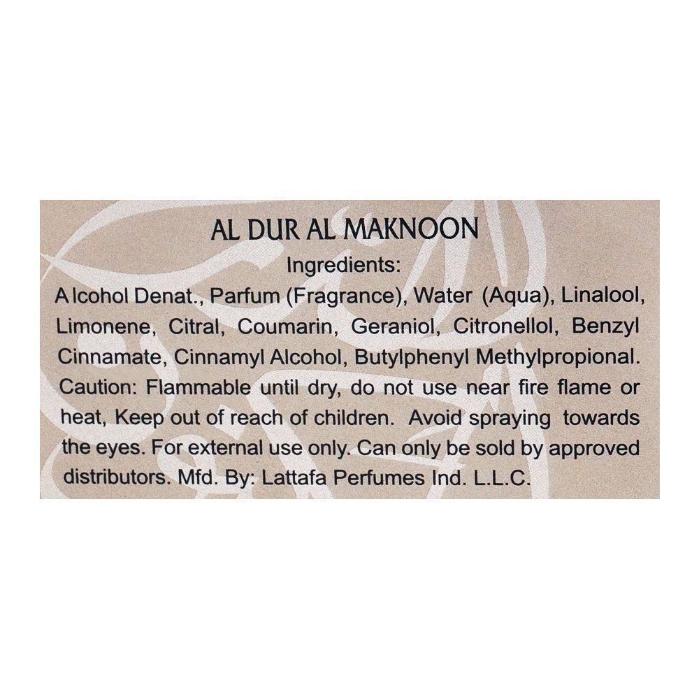 Lattafa Al Dur Al Maknoon Gold Eau De Parfum, 100ml | United Arab Emirates | Fragrance For Men & Women