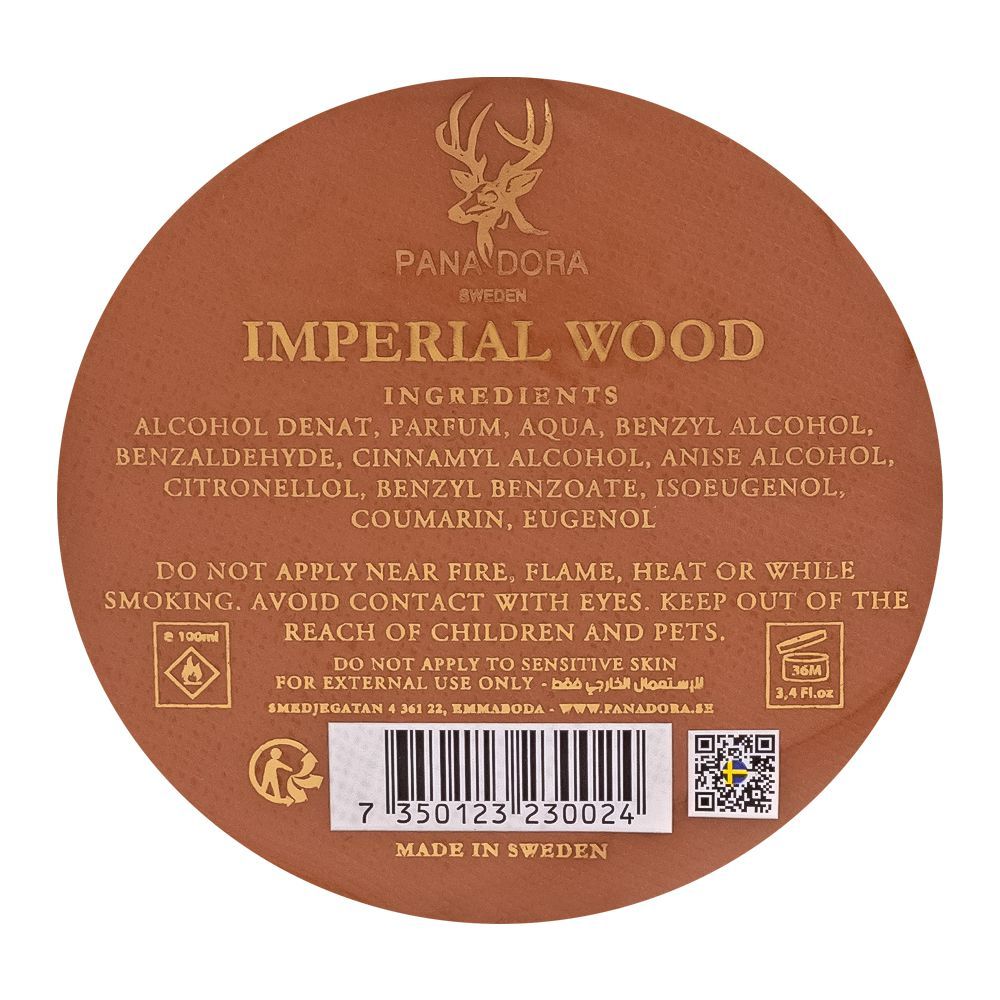 Pana Dora Sweden Imperial Wood Extrait De Parfum | Sweden | Fragrance For Men & Women.