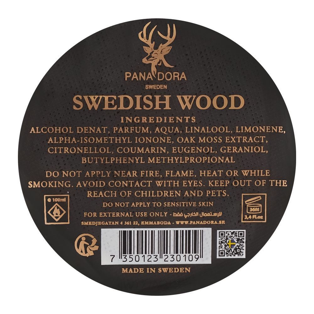 Pana Dora Sweden Swedish Wood Extrait De Parfum| Sweden | Fragrance For Men & Women.
