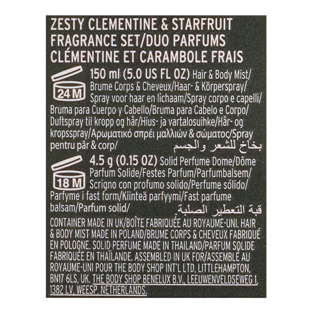 The Body Shop Zesty Clementine & Starfruit Fragrance Gift Set, For Men & Women| United Kingdom | Fragrance For Women