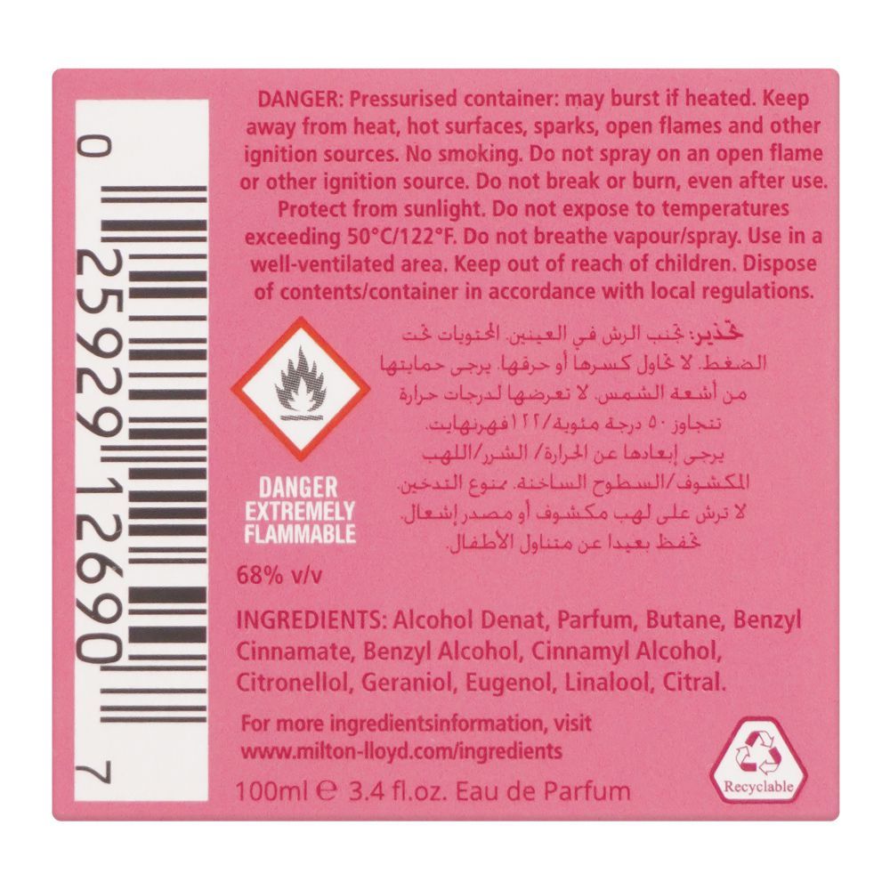 Milton Lloyd Color Me Pink Femme Eau De Parfum, 100ml | United Kingdom | Fragrance For Women
