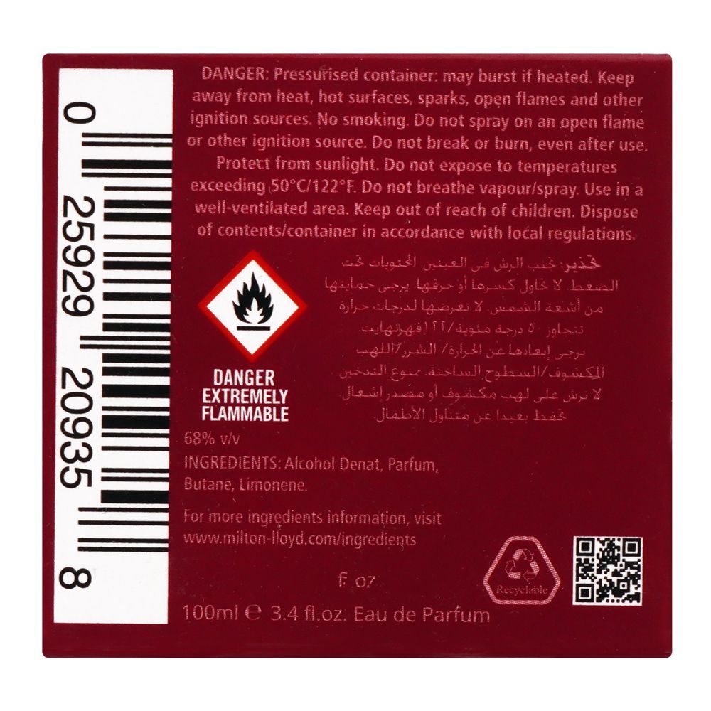 Milton Lloyd Color Me Dark Red Femme Eau De Parfum, 100ml | United Kingdom | Fragrance For Women