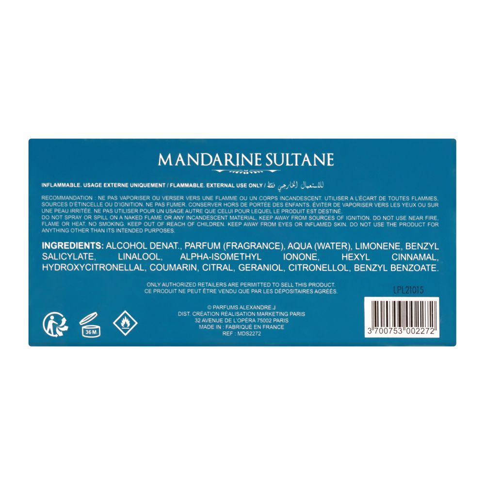 Alexandre.J The Collector Mandarine Sultane Eau De Parfum | United Arab Emirates| perfume For Men.