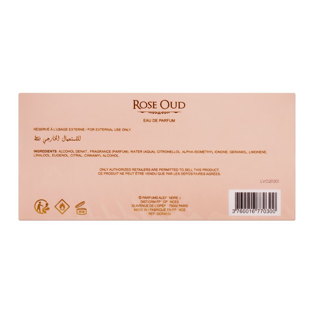 Alexandre.J The Collector Rose Oud Eau De Parfum, 100ml | France | Fragrance For Women