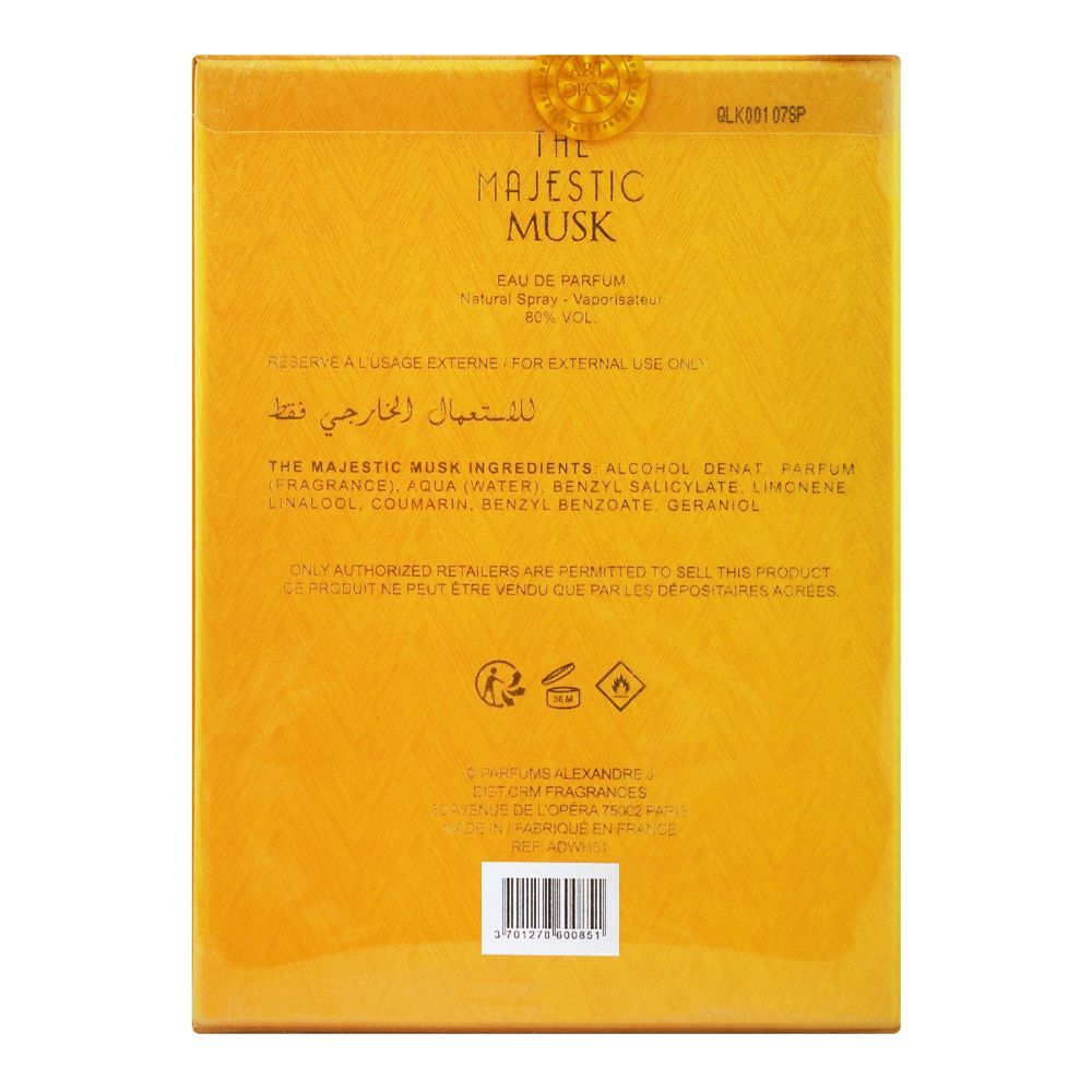 Alexandre.J The Art Deco The Majestic Musk Eau De Parfum| United Arab Emirates| perfume For Men.