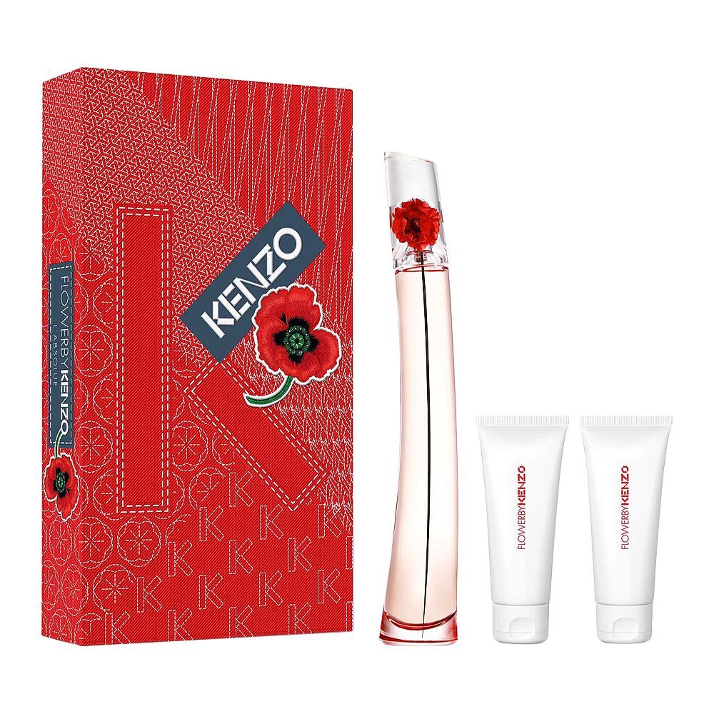 Kenzo Flower By Kenzo L'Absolue Set For Women, Eau De Parfum, 100ml + Eau De Parfum En Lait, 2x75ml | France | Fragrance For Women