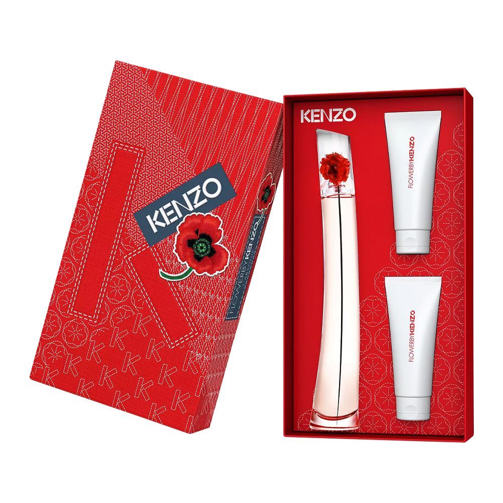 Kenzo Flower By Kenzo L'Absolue Set For Women, Eau De Parfum, 100ml + Eau De Parfum En Lait, 2x75ml | France | Fragrance For Women