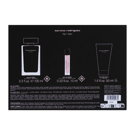 Narciso Rodriguez For Her Set Eau De Toilette 100ml + Eau De Toilette 10ml + Body Lotion, 50ml | France | Fragrance For Women
