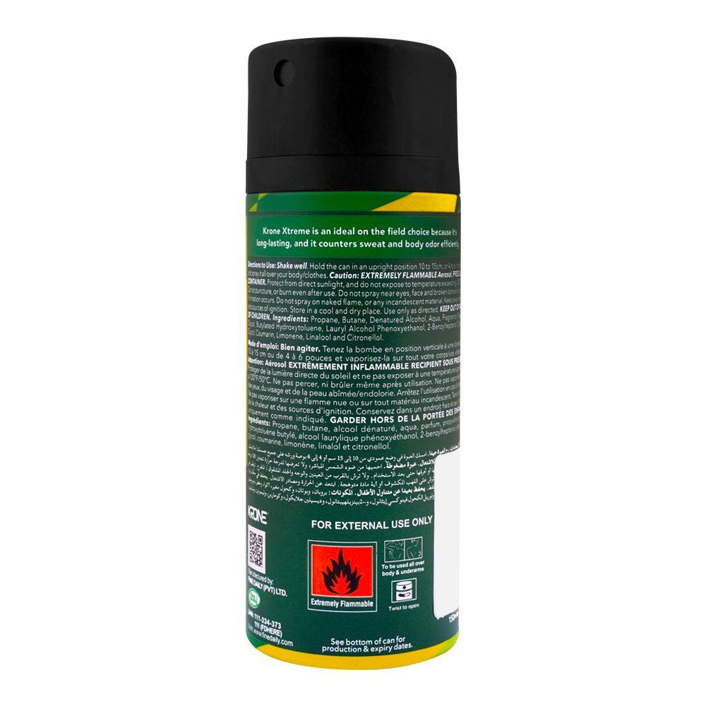 Krone Xtreme Optimist Long Lasting Body Spray| France| DEDORANTS FOR MEN