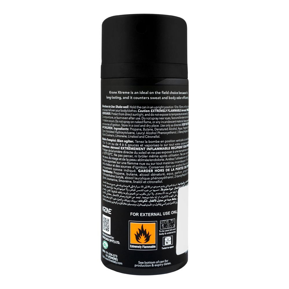 Krone Xtreme Dense Long Lasting Body Spray| France| DEDORANTS FOR MEN