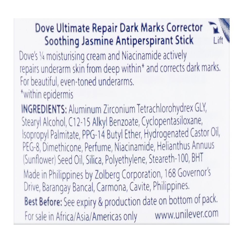 Dove Ultimate Repair Dark Marks Corrector Soothing Jasmine Anti-Perspirant Deodorant Stick | Dove | For Women