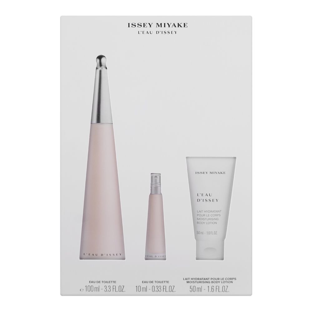 Issey Miyake L'Eau D'Issey Set, Eau De Toilette 100 + Eau De Toilette 10ml + Body Lotion 50ml | France | For Women