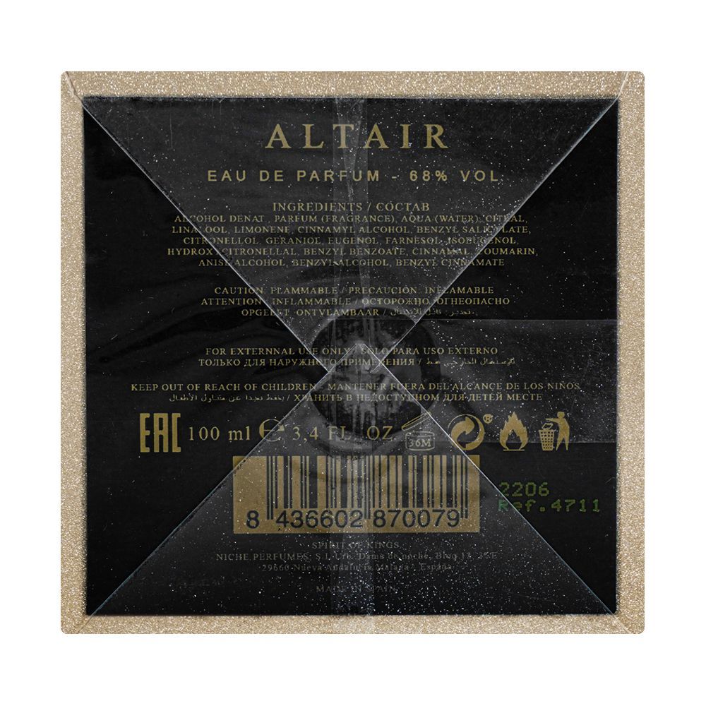 Spirit Of Kings Altair Eau De Parfum, 100ml | Spain | For Men & Women