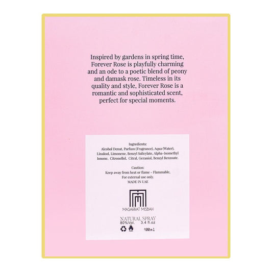 Masarrat Misbah Forever Rose Eau De Parfum, 100ml | United Arab Emirates | For Women