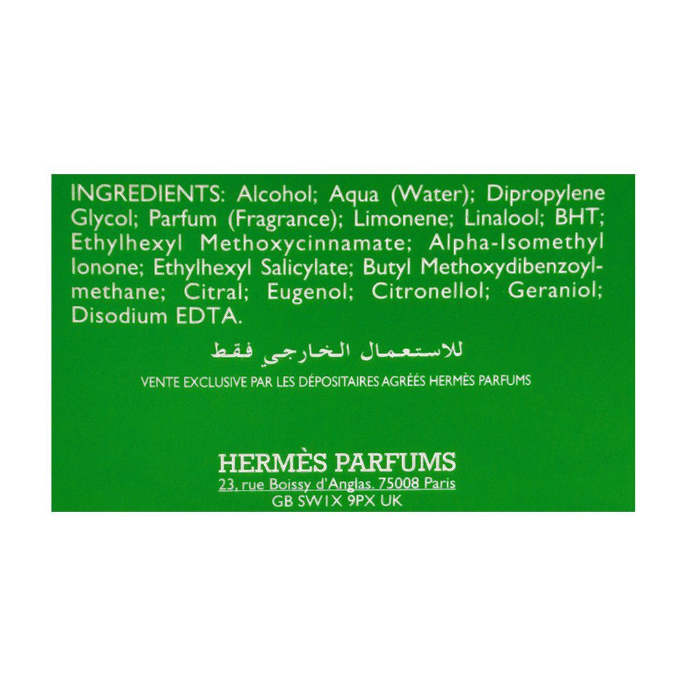 Hermes Basilic Pourpre Eau De Cologne, 100ml | France | For Men & Women