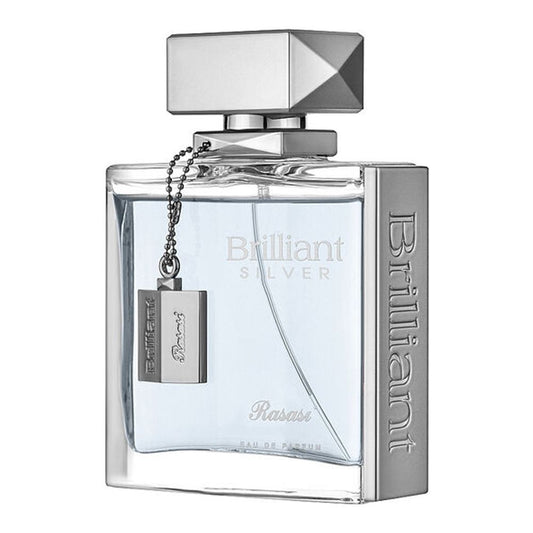 Rasasi Brilliant Silver, Eau de Parfum, For Men & Women, 100ml | France | Fragrance For Women