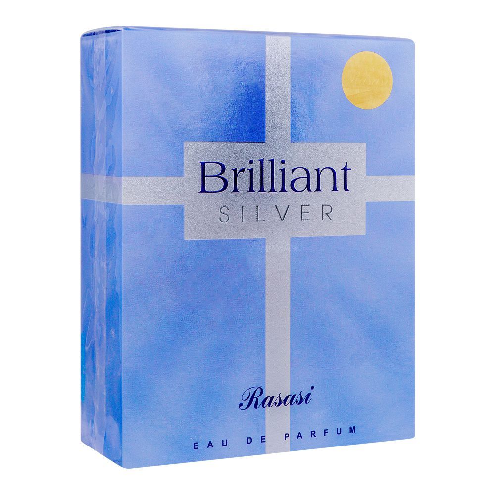 Rasasi Brilliant Silver, Eau de Parfum, For Men & Women, 100ml | France | Fragrance For Women