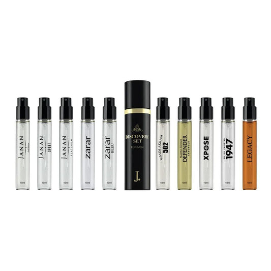 Junaid Jamshed Discovery Set For Men, Each 10ml, 10-Pack | Nationwide | Fragrance For Men