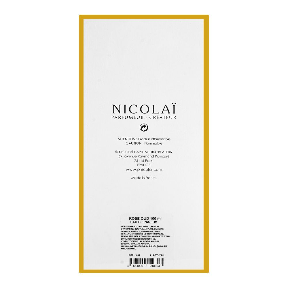 Nicolai Rose Oud, Eau de Parfum, 100ml | France | Fragrance For Men & Women