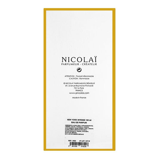 Nicolai New York Intense, Eau de Parfum, 100ml | France | Fragrance For Men & Women