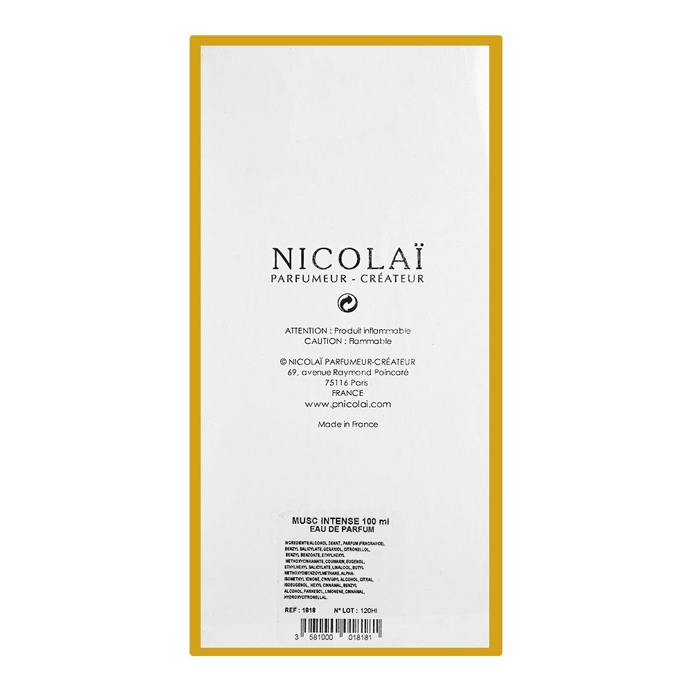 Nicolai Musc Intense, Eau de Parfum, 100ml | France | Fragrance For Women
