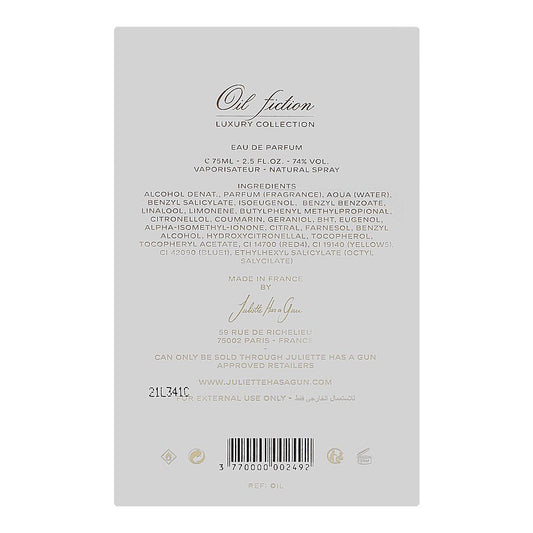Juliette Has A Gun Oil Fiction, Eau de Parfum, 75ml | France | Fragrance For Men & Women