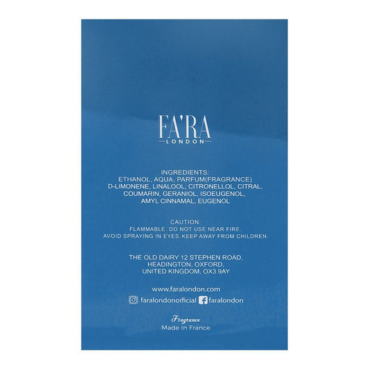 Fa'ra The Blue, Eau de Parfum, 100ml | France | Fragrance For Men