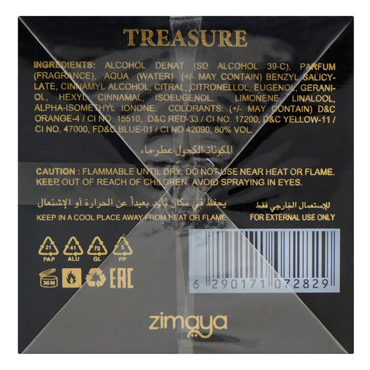 Zimaya Treasure Perfume, Eau de Parfum, 100ml | United Arab Emirates | Fragrance For Men